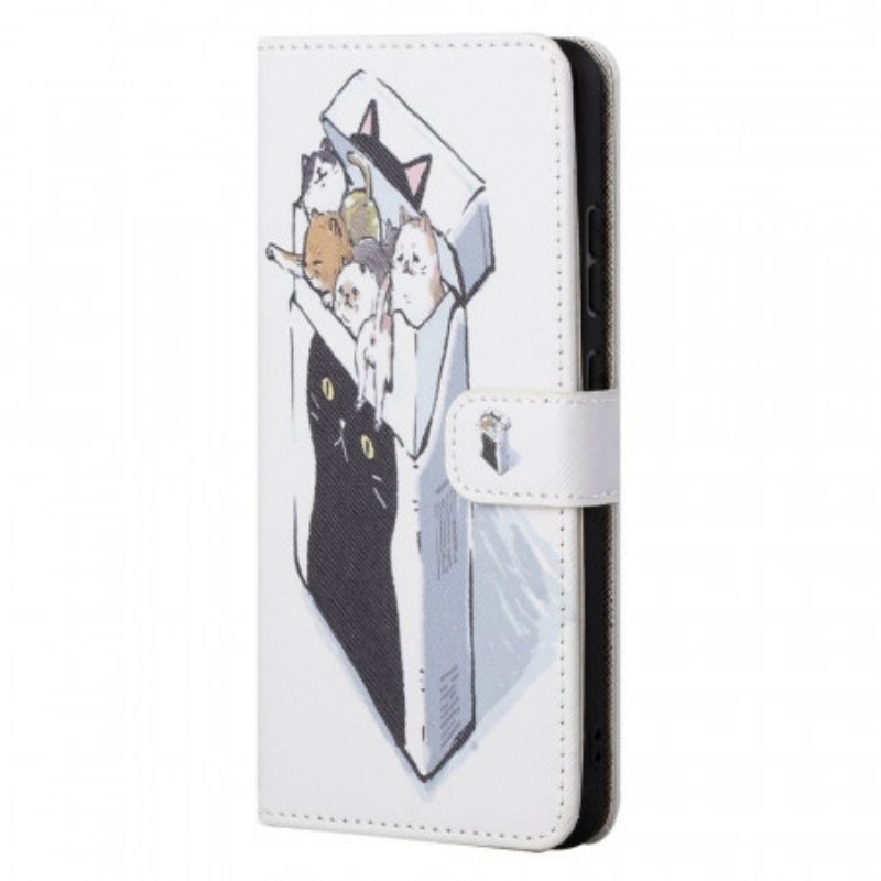 Custodia in pelle OnePlus Nord CE 2 5G Borsa Per Gatti