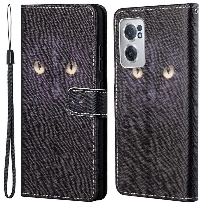 Custodia in pelle OnePlus Nord CE 2 5G Gatto Nascosto