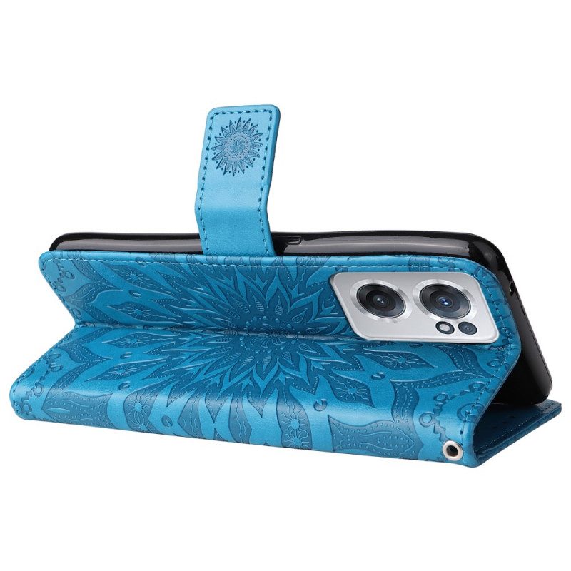 Custodia in pelle OnePlus Nord CE 2 5G Struttura Del Mandala