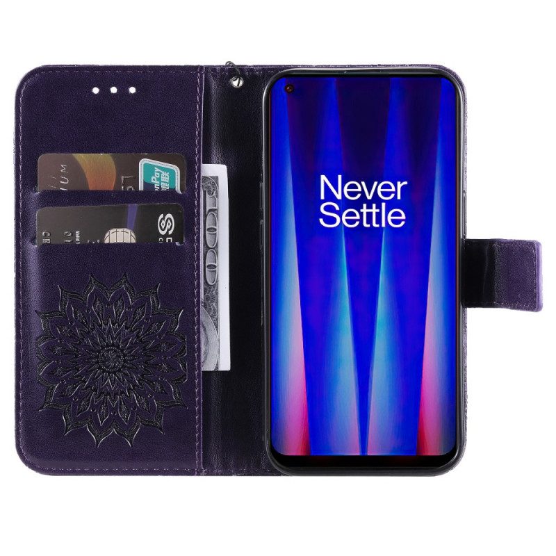 Custodia in pelle OnePlus Nord CE 2 5G Struttura Del Mandala