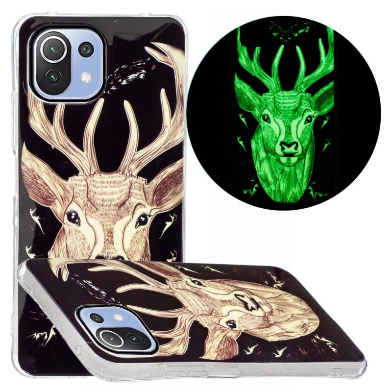Cover Xiaomi Mi 11 Lite 4G / 5G / 5G NE Cervo Maestoso Fluorescente