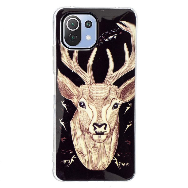 Cover Xiaomi Mi 11 Lite 4G / 5G / 5G NE Cervo Maestoso Fluorescente