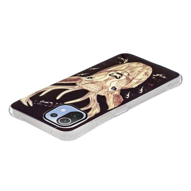 Cover Xiaomi Mi 11 Lite 4G / 5G / 5G NE Cervo Maestoso Fluorescente