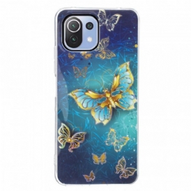 Cover Xiaomi Mi 11 Lite 4G / 5G / 5G NE Farfalle Dorate