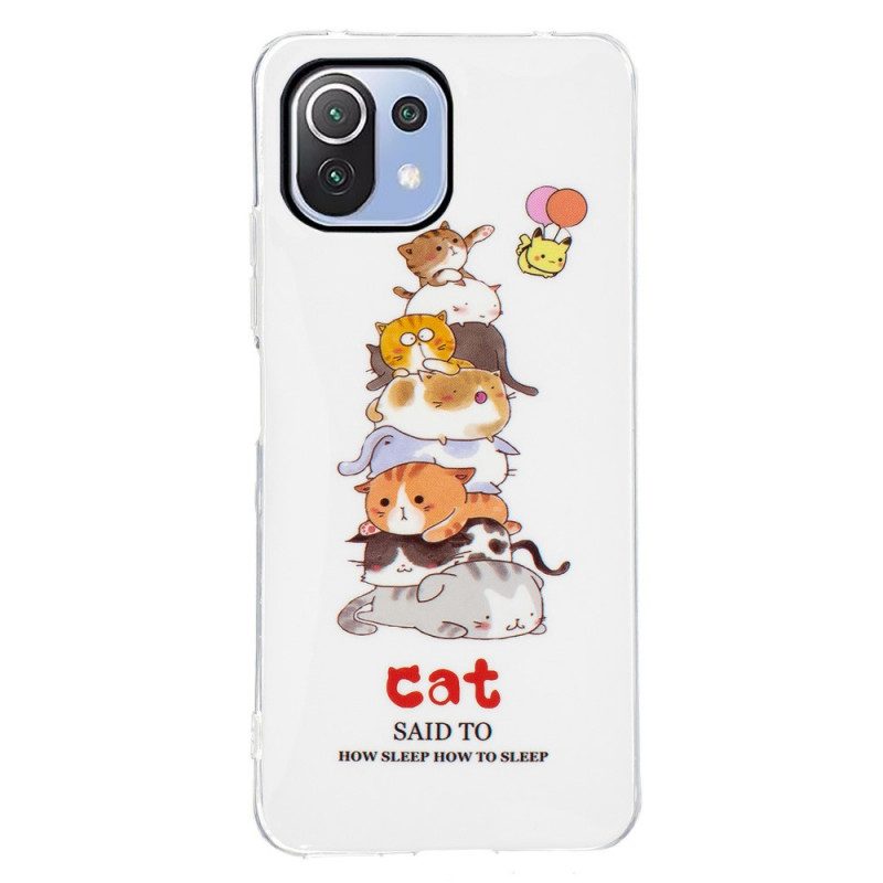 Cover Xiaomi Mi 11 Lite 4G / 5G / 5G NE Gatti Fluorescenti