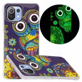 Cover Xiaomi Mi 11 Lite 4G / 5G / 5G NE Gufo Fluorescente