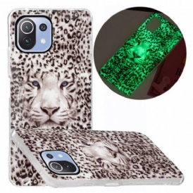 Cover Xiaomi Mi 11 Lite 4G / 5G / 5G NE Leopardo Fluorescente