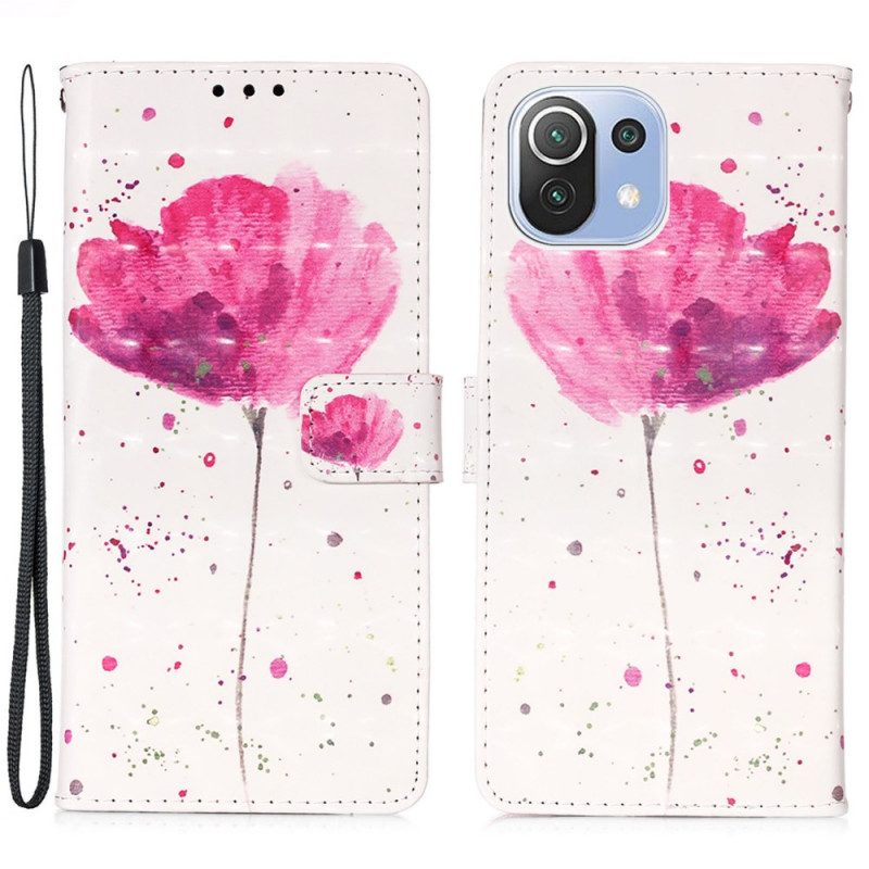 Cover Xiaomi Mi 11 Lite 4G / 5G / 5G NE Papavero Dell'acquerello