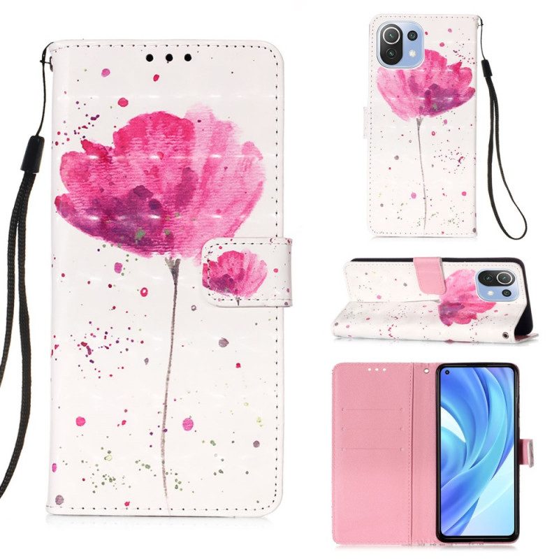 Cover Xiaomi Mi 11 Lite 4G / 5G / 5G NE Papavero Dell'acquerello