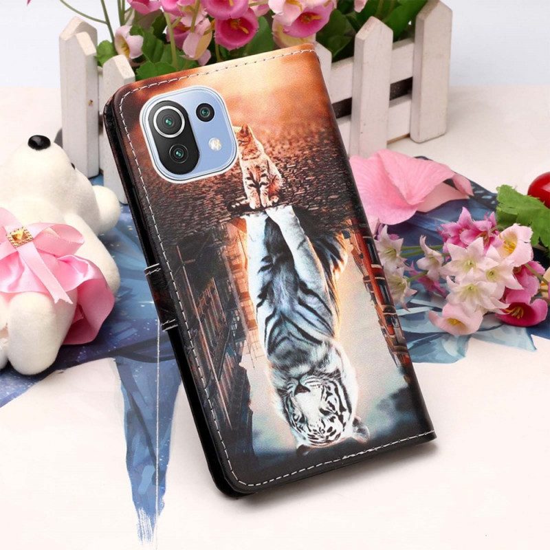 Custodia A Portafoglio Xiaomi Mi 11 Lite 4G / 5G / 5G NE Il Sogno Del Gattino