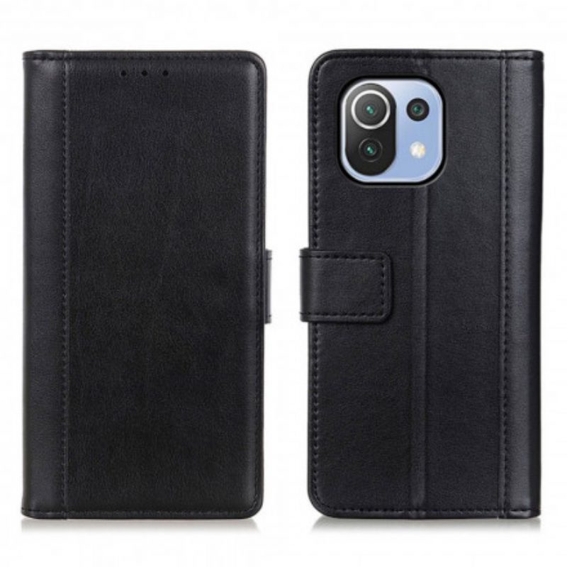 Custodia A Portafoglio Xiaomi Mi 11 Lite 4G / 5G / 5G NE Stile In Pelle