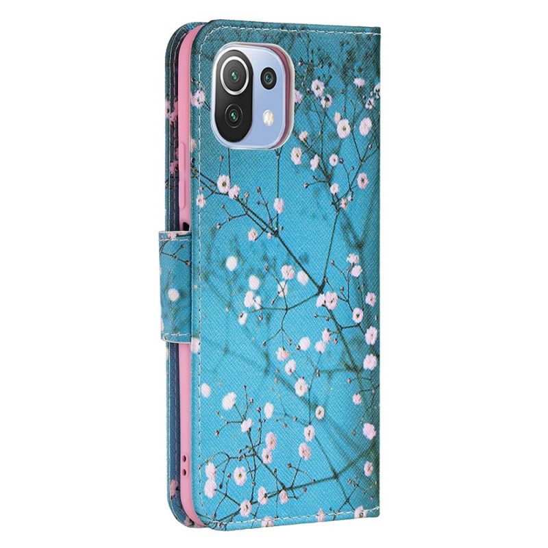 Custodia in pelle Xiaomi Mi 11 Lite 4G / 5G / 5G NE Albero In Fiore