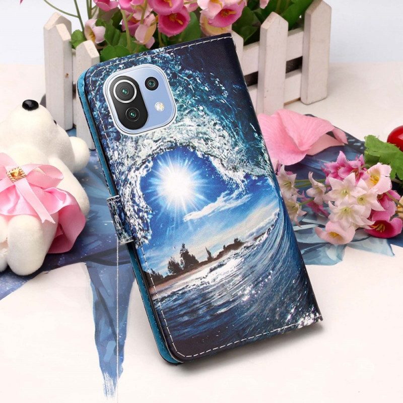 Custodia in pelle Xiaomi Mi 11 Lite 4G / 5G / 5G NE Ama L'onda