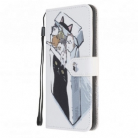 Custodia in pelle Xiaomi Mi 11 Lite 4G / 5G / 5G NE Consegna Gatti