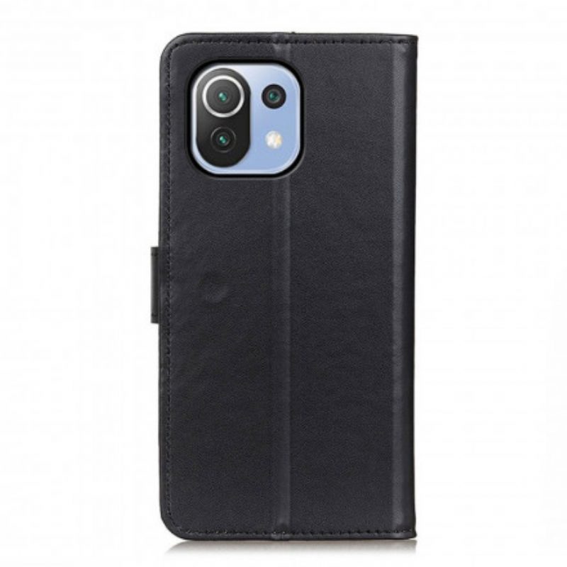 Custodia in pelle Xiaomi Mi 11 Lite 4G / 5G / 5G NE Ecopelle Tinta Unita