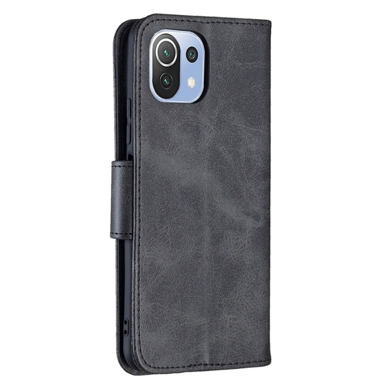Custodia in pelle Xiaomi Mi 11 Lite 4G / 5G / 5G NE Folio Cover Lembo Liscio Obliquo