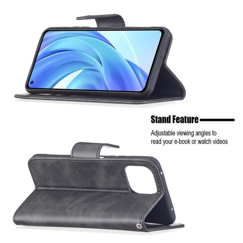 Custodia in pelle Xiaomi Mi 11 Lite 4G / 5G / 5G NE Folio Cover Lembo Liscio Obliquo