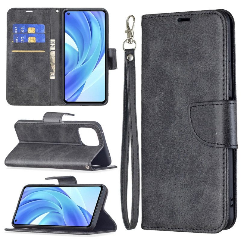 Custodia in pelle Xiaomi Mi 11 Lite 4G / 5G / 5G NE Folio Cover Lembo Liscio Obliquo
