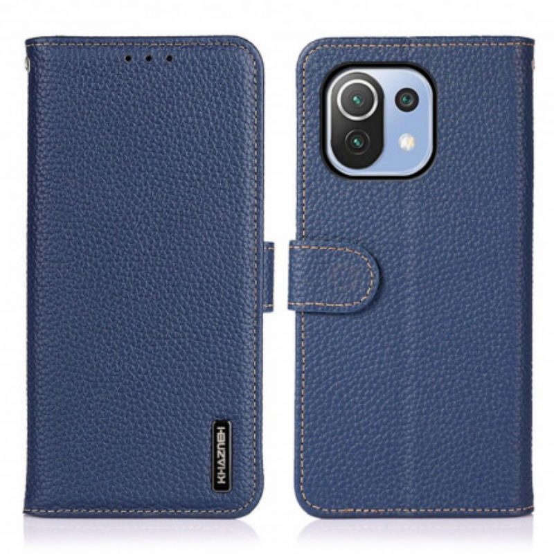 Custodia in pelle Xiaomi Mi 11 Lite 4G / 5G / 5G NE Khazneh Pelle Di Litchi