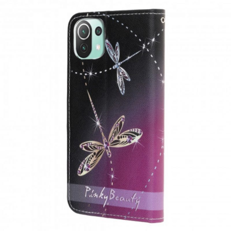Custodia in pelle Xiaomi Mi 11 Lite 4G / 5G / 5G NE Libellule