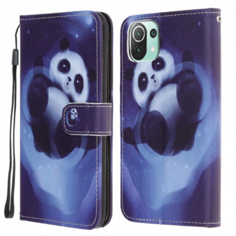 Custodia in pelle Xiaomi Mi 11 Lite 4G / 5G / 5G NE Spazio Panda