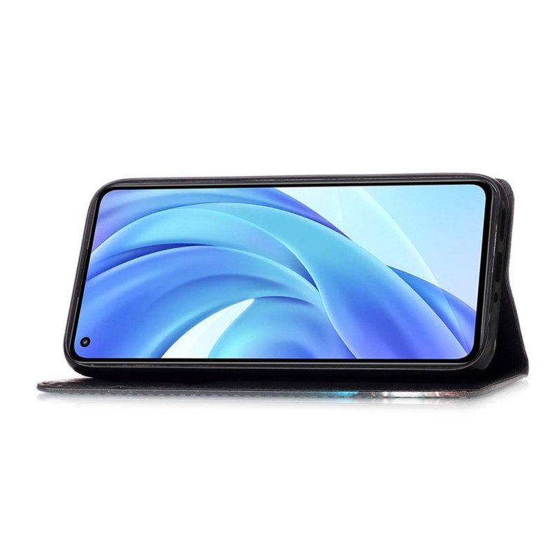 Custodia in pelle Xiaomi Mi 11 Lite 4G / 5G / 5G NE Tigre Notturna