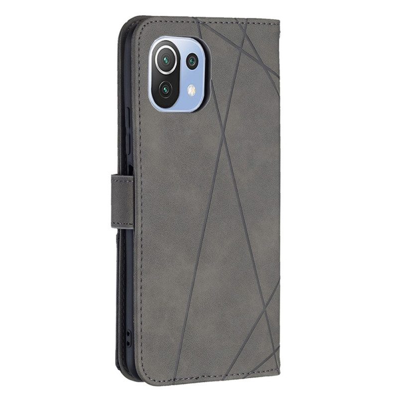 Custodia in pelle Xiaomi Mi 11 Lite 4G / 5G / 5G NE Triangolo Binfen Colore