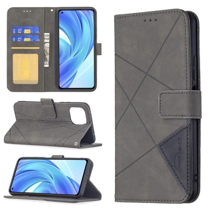 Custodia in pelle Xiaomi Mi 11 Lite 4G / 5G / 5G NE Triangolo Binfen Colore