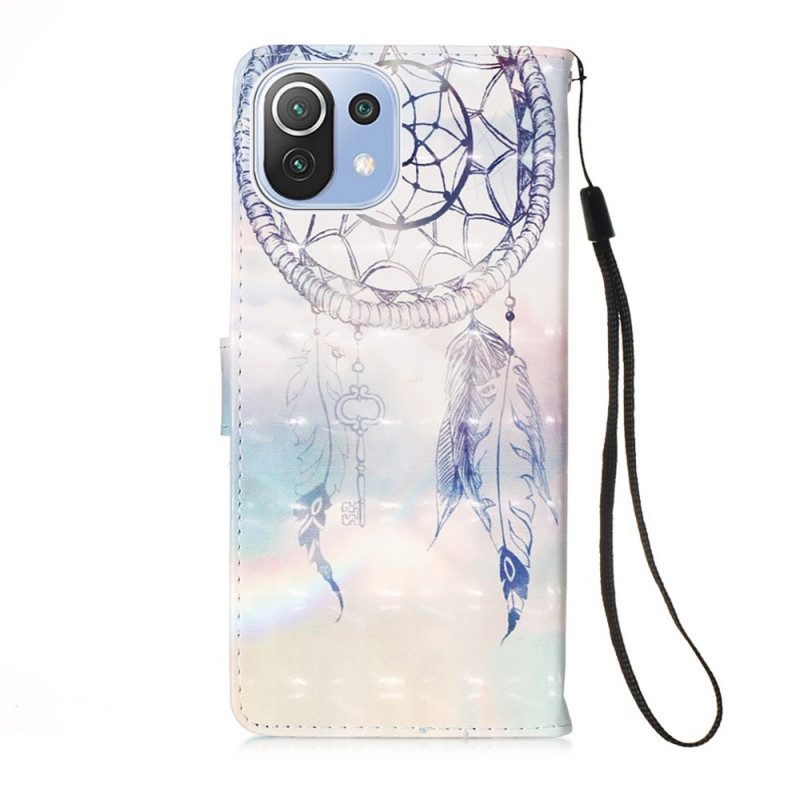 Folio Cover Xiaomi Mi 11 Lite 4G / 5G / 5G NE Acchiappasogni Ad Acquerello