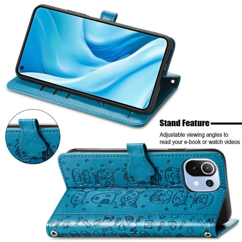 Folio Cover Xiaomi Mi 11 Lite 4G / 5G / 5G NE Animali Animati