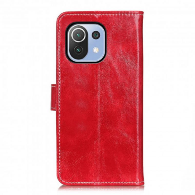 Folio Cover Xiaomi Mi 11 Lite 4G / 5G / 5G NE Cuciture Lucide E Visibili