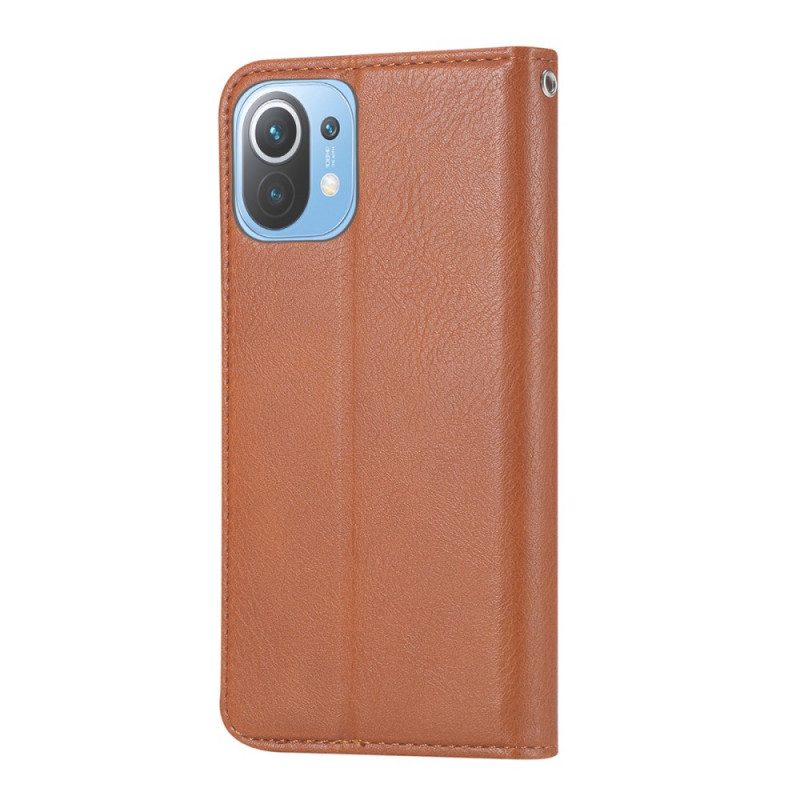 Folio Cover Xiaomi Mi 11 Lite 4G / 5G / 5G NE Custodia in pelle Portacarte In Ecopelle