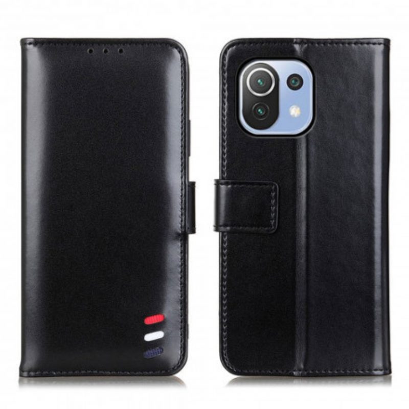 Folio Cover Xiaomi Mi 11 Lite 4G / 5G / 5G NE Effetto Pelle Tricolore