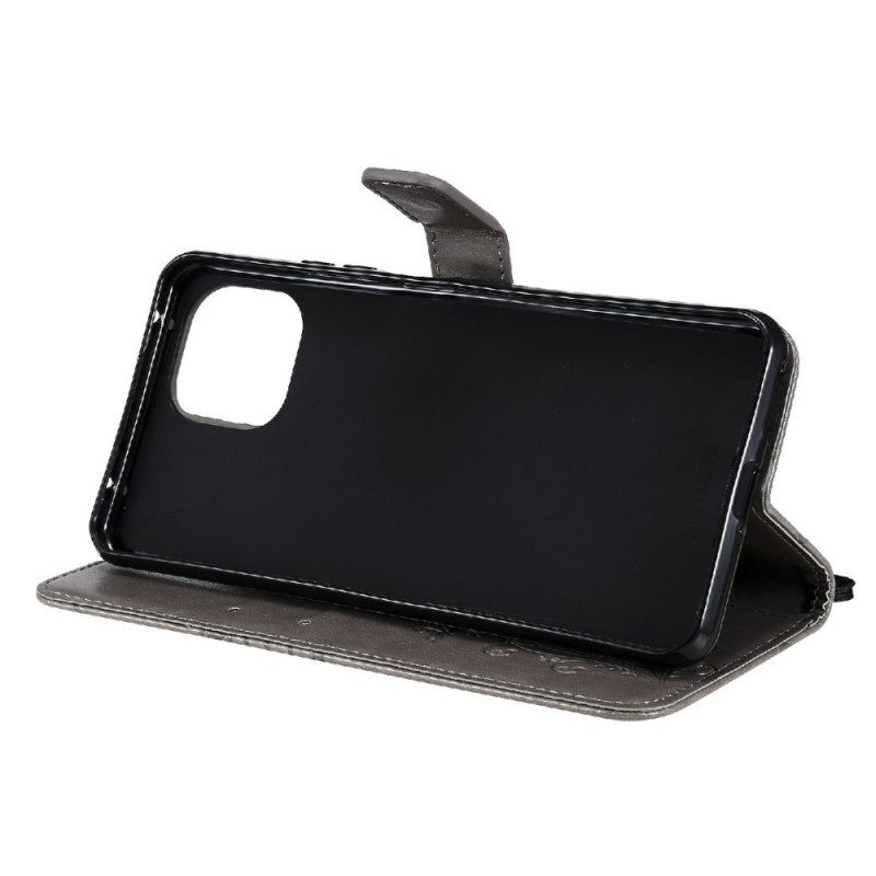 Folio Cover Xiaomi Mi 11 Lite 4G / 5G / 5G NE Farfalle Con Cinturino Gigante