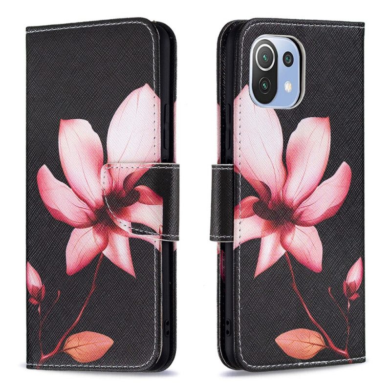 Folio Cover Xiaomi Mi 11 Lite 4G / 5G / 5G NE Fiore Rosa