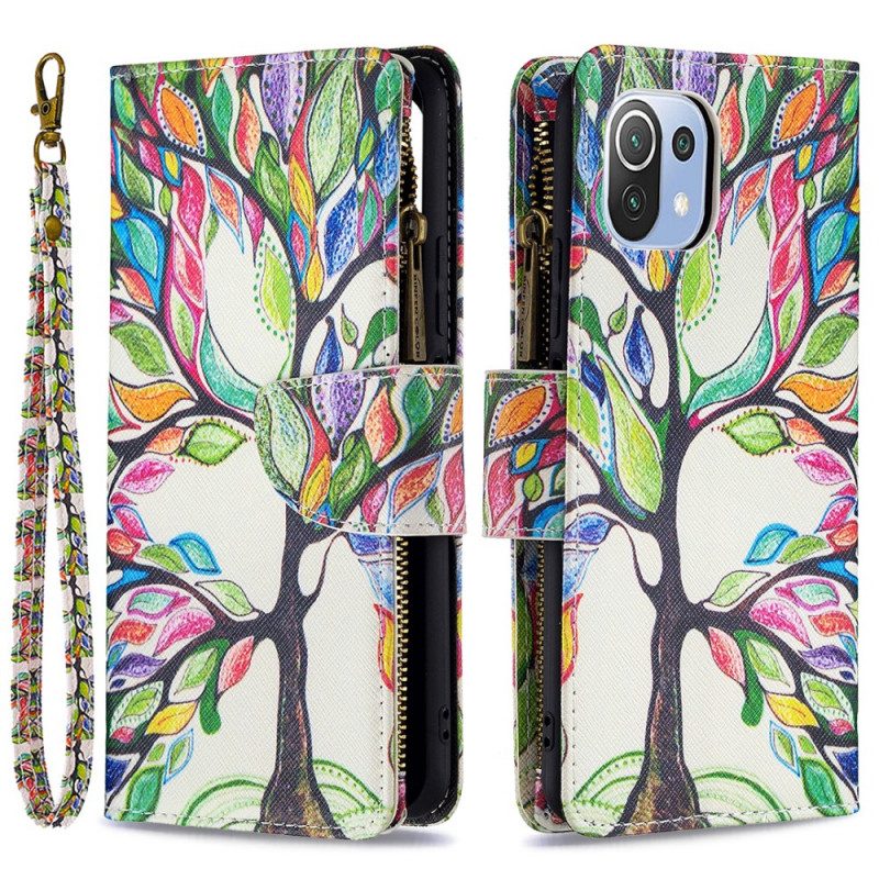 Folio Cover Xiaomi Mi 11 Lite 4G / 5G / 5G NE Tasca Per Albero Con Cerniera
