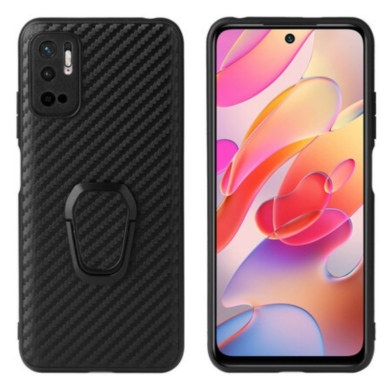 Cover Poco M3 Pro 5G Supporto Anello In Fibra Di Carbonio