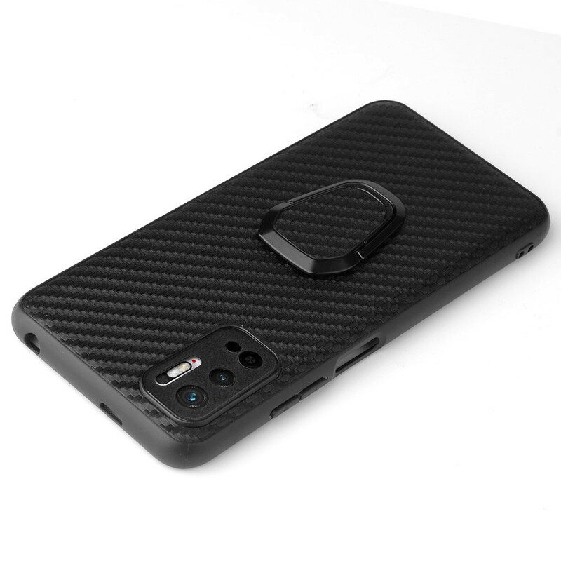 Cover Poco M3 Pro 5G Supporto Anello In Fibra Di Carbonio