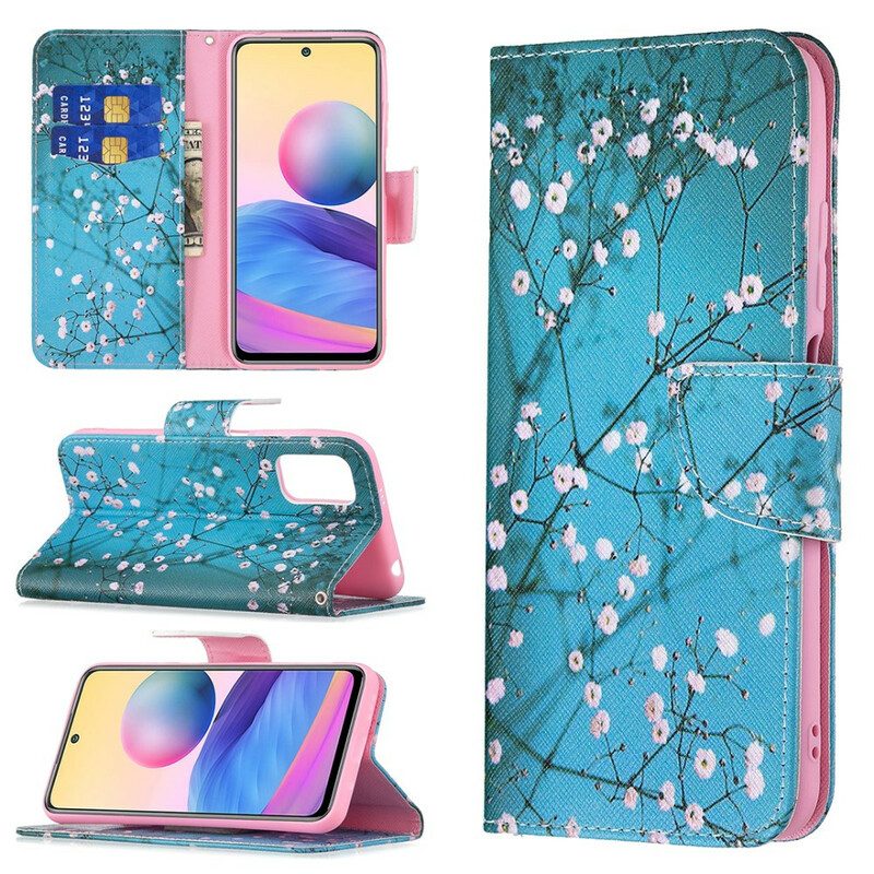 Custodia in pelle Poco M3 Pro 5G Albero In Fiore