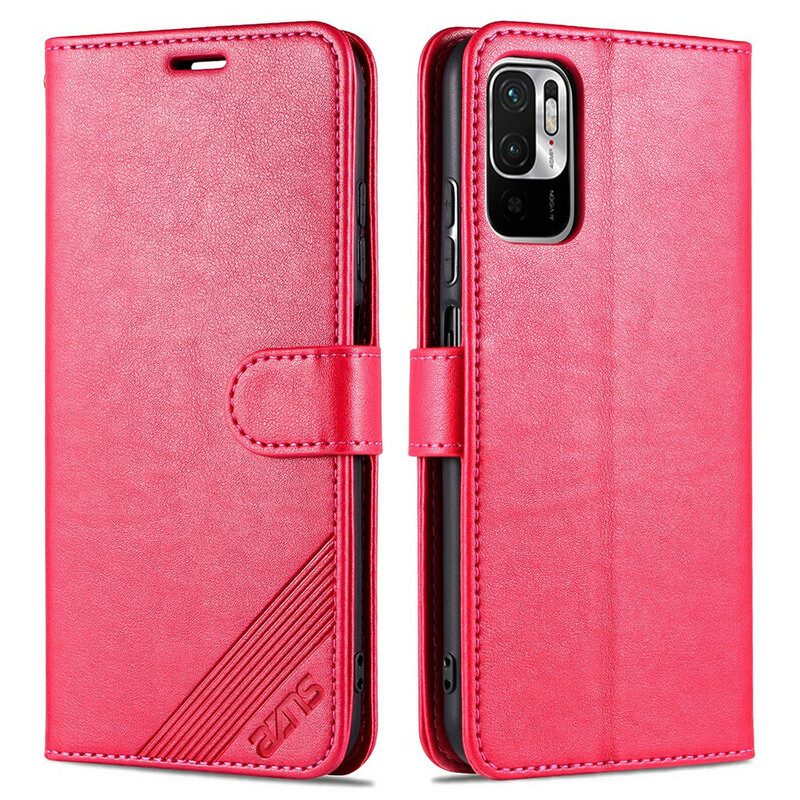 Custodia in pelle Poco M3 Pro 5G Azns Lusso