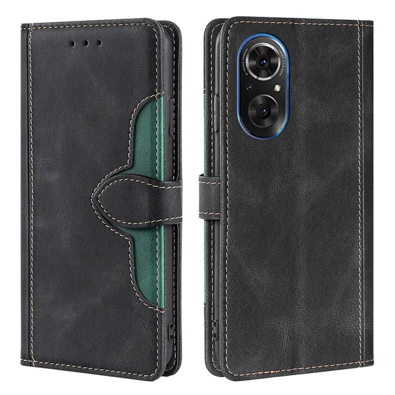 Custodia in pelle Honor 50 SE Floreale Bicolore