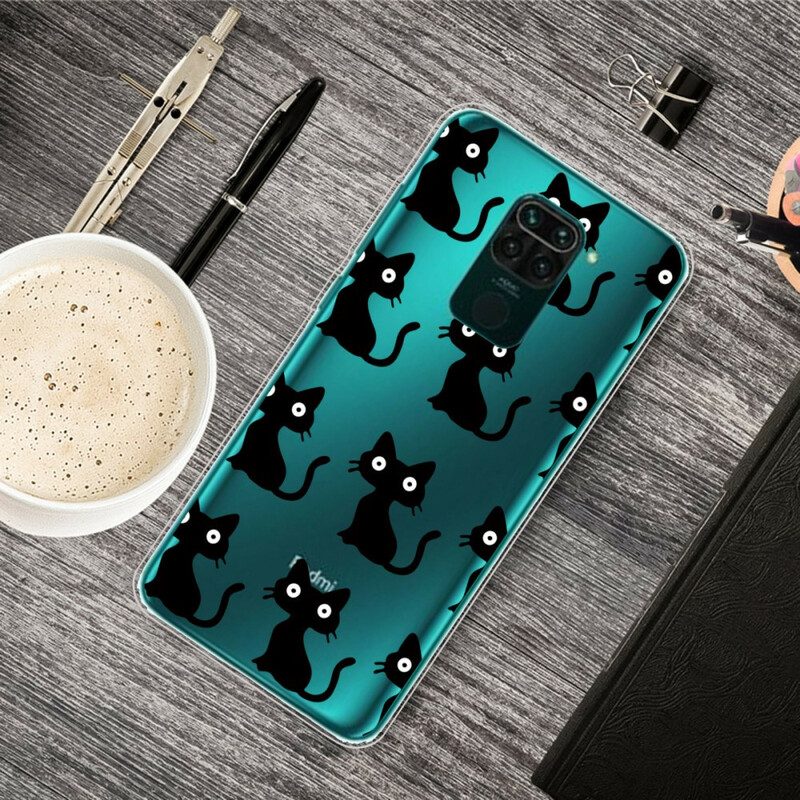 Cover Xiaomi Redmi Note 9 Più Gatti Neri