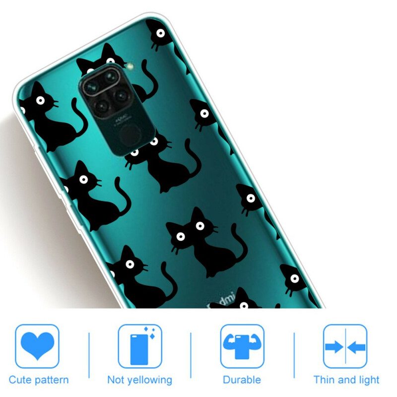 Cover Xiaomi Redmi Note 9 Più Gatti Neri