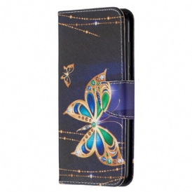 Custodia A Portafoglio Xiaomi Redmi Note 9 Farfalla Magica