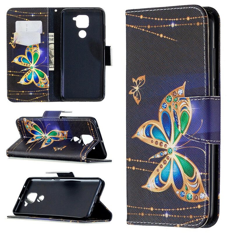 Custodia A Portafoglio Xiaomi Redmi Note 9 Farfalla Magica