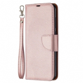 Custodia A Portafoglio Xiaomi Redmi Note 9 Folio Cover Litchi Rabat Obliquo
