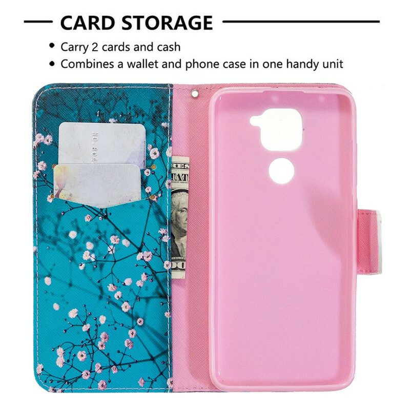 Custodia in pelle Xiaomi Redmi Note 9 Albero In Fiore