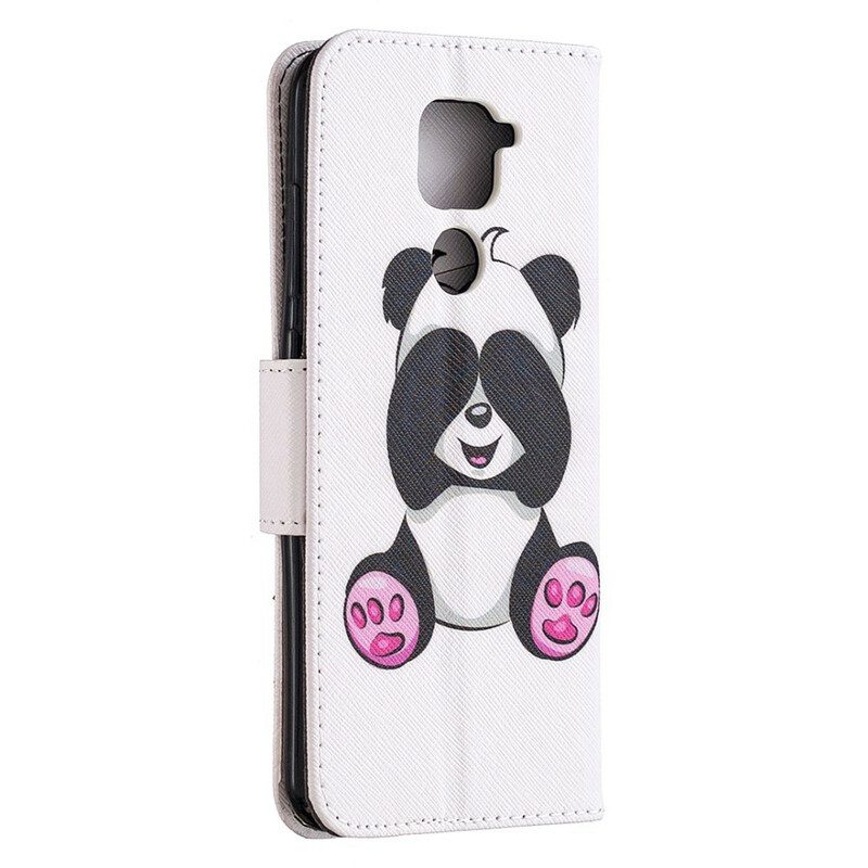 Custodia in pelle Xiaomi Redmi Note 9 Divertimento Panda