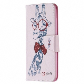 Custodia in pelle Xiaomi Redmi Note 9 Giraffa Intelligente