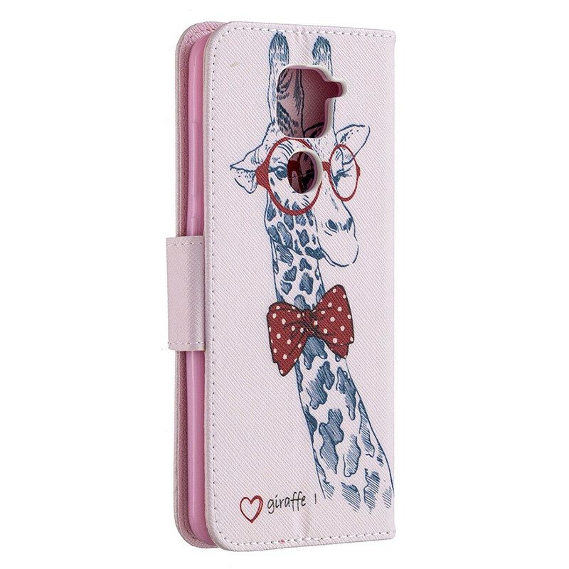 Custodia in pelle Xiaomi Redmi Note 9 Giraffa Intelligente